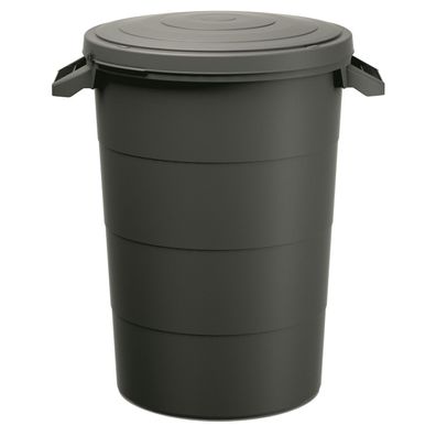 Abfalleimer Keden SMOOTH Abfallbehälter 80 Liter Mülleimer mit Griffen Deckel