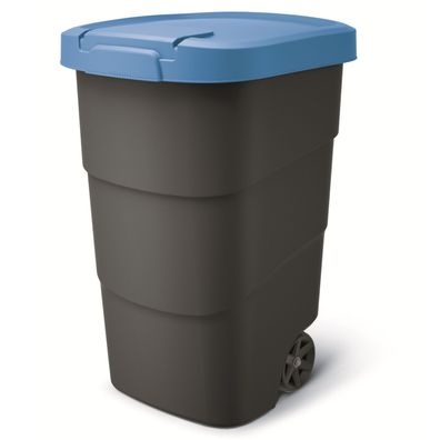 Müllbehälter mit Rädern Deckel Wheeler 95L Mülltonne Abfalleimer Kunststoff