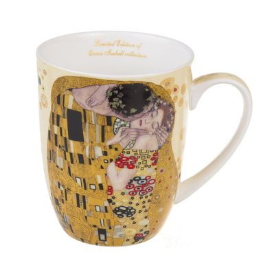 Kaffebecher Porzellanbecher Kaffee Der Kuss von Gustav Klimt Geschenkbecher