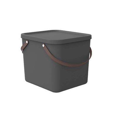 Aufbewahrungsbehälter Behälter Aufbewahrungsbox mit Deckel 40L Anthrazit