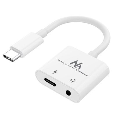 Miniklinkenstecker Adapter USB C 12,5 cm Mini Jack 3,5mm Smartphone Tablet Weiß