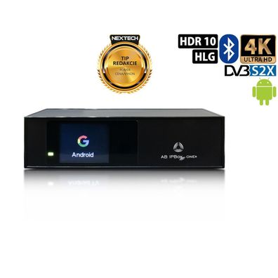 Sat-Receiver AB IPBox ONE DVB-S2X-Tuner Android LCD Display HDMI USB Empfänger