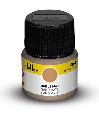 Heller 9063 Acrylfarbe 063 Sandfarben, matt 12ml Modellbaufarbe