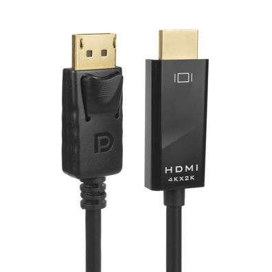 Adapter Kabel 1,8m DisplayPort DP auf HDMI Verbindungskabel 4K * 2K / 30Hz
