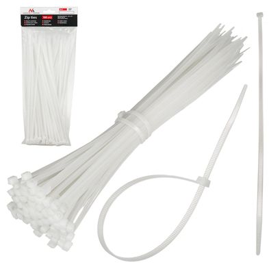Kabelbinder Set Kabelmanagement Kabelorganizer Kabelbinderset 100 Stück Weiß