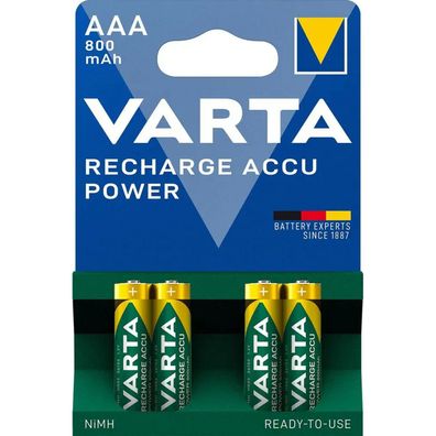 4 Set Varta Ready2use Wiederaufladbare Batterien Akku R03 AAA 800mAh