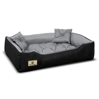 Hundebett Katzenbett Prestige Hundekorb Kissen 15x15 Cordura Grau-Schwarz