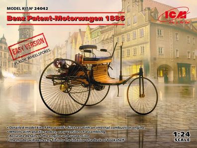 ICM 1:24 24042 Benz Patent-Motorwagen 1886 (EASY version = plastic wheel-spokes)