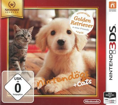 Nintendogs + Cats Golden Retriever & neue Freunde Nintendo 3DS 2DS - ...