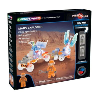 Spielzeug Action FigureLeuchtende Blöcke LED Laser Pegs Mars Explorer 180 Blöcke