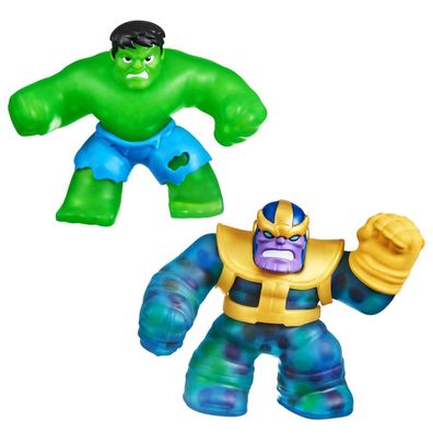 Spielfiguren Helden von Goo Jit Zu Marvel Hulk vs Thanos Figuren 2er Set