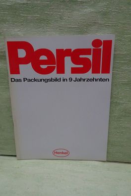 Persil Das Packungsbild in 9 Jahrzehnten Henkel KGaA Düsseldorf Produkte & Jahrgang