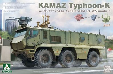 Takom 1:35 TAK2173 Kamaz Typhoon-K w/ RP-377VM1 & Arbalet-DM RCWS Module 2in1 - NEU
