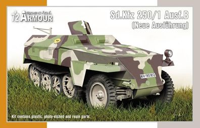 Special Hobby 1:72 100-SA72005 Sd. Kfz 250/1 Ausf.B (Neue Ausführung) 1/72