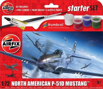Airfix 1:72 A55013 Starter Set - North American P-51D Mustang