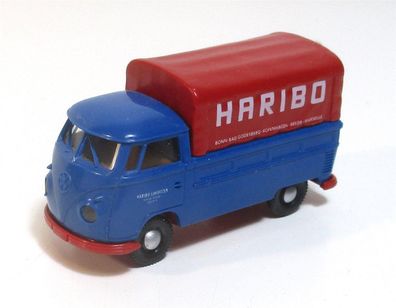 Brekina H0 1/87 VW T1 HARIBO Pritsche/ Plane - rot/ blau