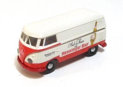 Brekina H0 1/87 VW T1 Kasten Henninger Bier - weiß/ rot