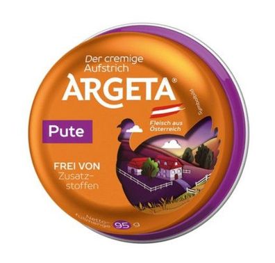 Argeta Pute Pikant cremige Aufstrich 95 g Fleisch aus Österreich glutenfrei