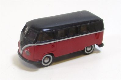 Brekina H0 1/87 VW T1 Bus schwarz rot o. OVP
