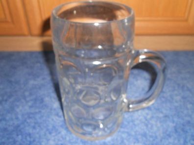 Bierglas / Bierkrug aus Glas mit Henkel 1Liter, Massbierglas