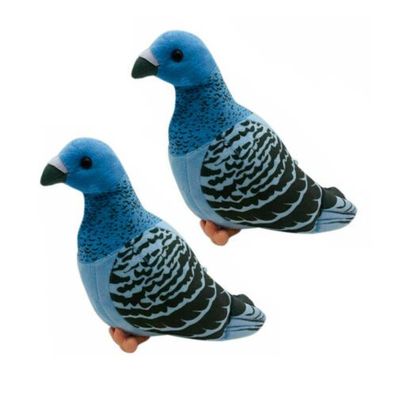 Simuliertes Tauben Plüsch spielzeug Realistischer Weicher Stoffvogel Blau Plüschtiere