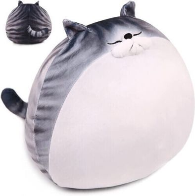 Zerdruckbares Plusch kissen molliges Katzen Plüschtiere Spielzeug
