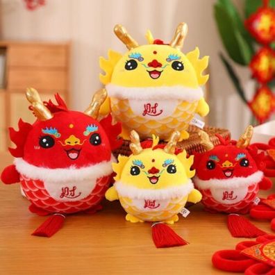 Dragon Year Maskottchen Plüschtiere Neujahr Laterne Anhanger Plüsch Spielzeug
