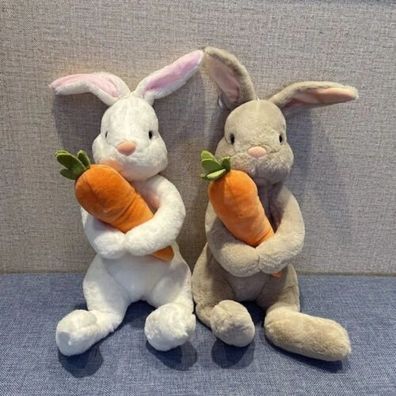 Plüschtiere sitzendes Häschen das eine Karotte umarmt Plüsch Spielzeug