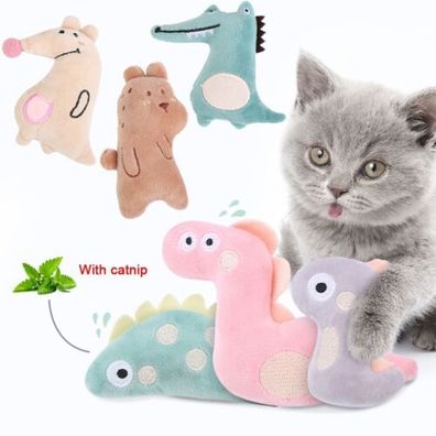Mini Katze Schleifen Katzenminze Spielzeug lustig interaktiv Plüsch Plüschtiere
