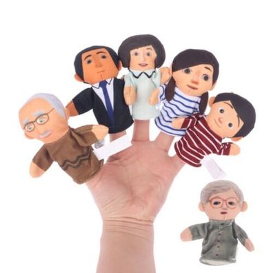 Plüschtiere Spielzeug Fingerpuppen Familienmitglied Puppe Lernspielzeug