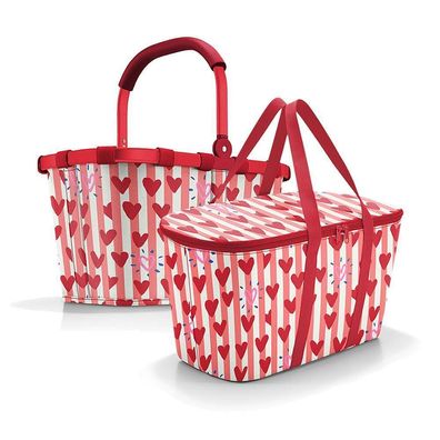 reisenthel Set aus carrybag BK + coolerbag UH BKUH, frame hearts & stripes, Unisex