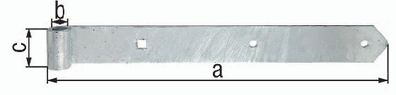 Ladenband B.40mm L.500x40mm S.5mm D.13mm STA TZN rd GAH