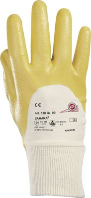 Handschuhe Sahara 100 Gr.7 gelb BW-Trikot m. Nitril EN 388 PSA II Honeywell