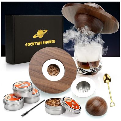 Whisky Cocktail Smoker Kit Geschenkset mit 4 Geschmacksrichtungen Holzchips