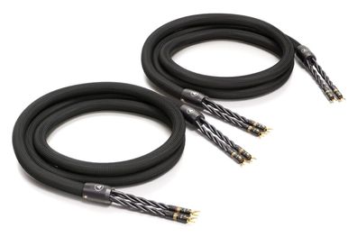 Viablue "SC-6" AIR Silver / Referenz-Speaker-Kabel single-wire / Spades T8 / Black