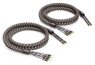 Viablue "SC-6" AIR Silver / Referenz-Speaker-Kabel bi-wiring / Bananas T8 / Cobra
