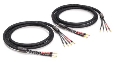 Viablue "SC-4" Silver Series / HighEnd Speaker-Kabel bi-wiring / crimped / Black