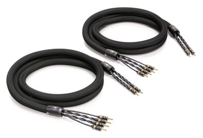 Viablue "SC-6" AIR Silver / Referenz-Speaker-Kabel bi-wiring / Bananas T8 / Black