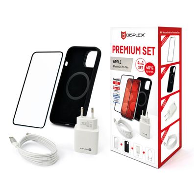 Displex Set Apple iPhone 15 ProMax Glas + Case + Kabel + Netzteil