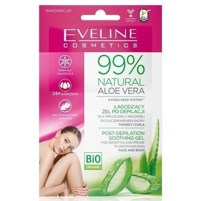 Eveline Cosmetics Aloe Vera Gel nach Haarentfernung, 10ml