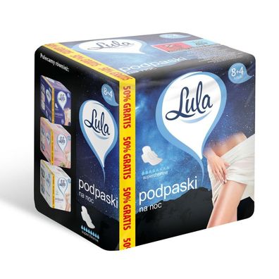 LULA Nachtbinden - super saugfähig 1p.-12 Stück (8 + 4 gratis)