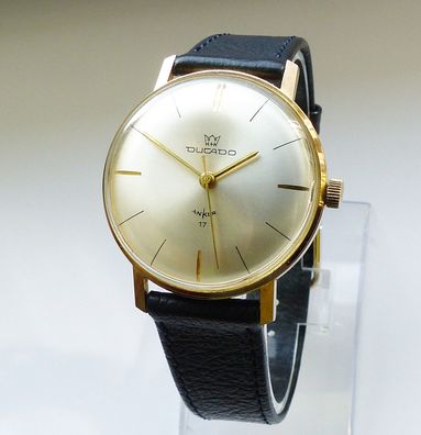 Schöne und seltene H + H Hermes + Hermes Ducado 17Swiss Herren Vintage Armbanduhr