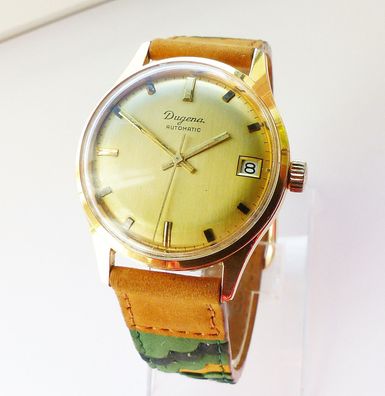 Schöne Dugena Automatic Calendar 25Jew. Herren Vintage Armbanduhr in Top Zustand