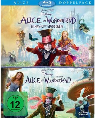 Alice im Wunderland 1&2 (BR) Doppelpack Min: 221/ DD5.1/ WS 2Disc, m. Jonny Depp -