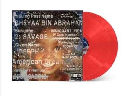 21 Savage: American Dream (Limited Edition) (Translucent Red Vinyl)