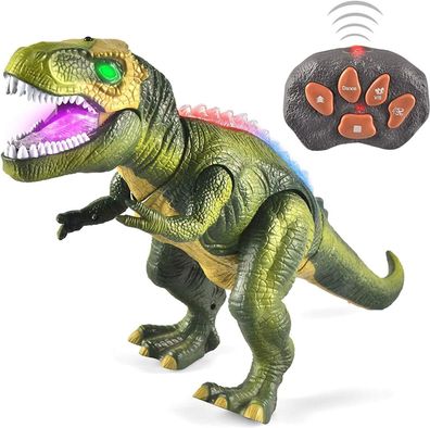 JOYIN Kinder LED Ferngesteuertes Dinosaurier Spielzeug, Elektronik T-Rex Dino