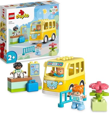 LEGO DUPLO Die Busfahrt Set, Bus-Spielzeug für Kleinkinder, Spielzeug Bauset