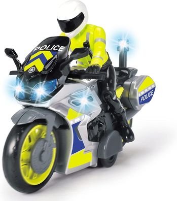 Dickie Toys – Polizei Motorrad – Spielzeug-Motorrad mit Polizisten-Figur, Kinder