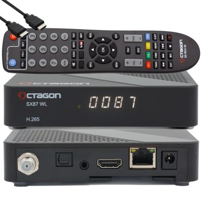 Octagon SX87 HD WL H.265 S2 + IP HEVC Set-Top Box - Sat & Smart IPTV Receiver mit ...
