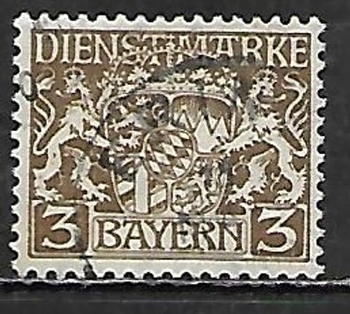 Altdeutschland Bayern Dienstmarke gestempelt Michel-Nummer 16